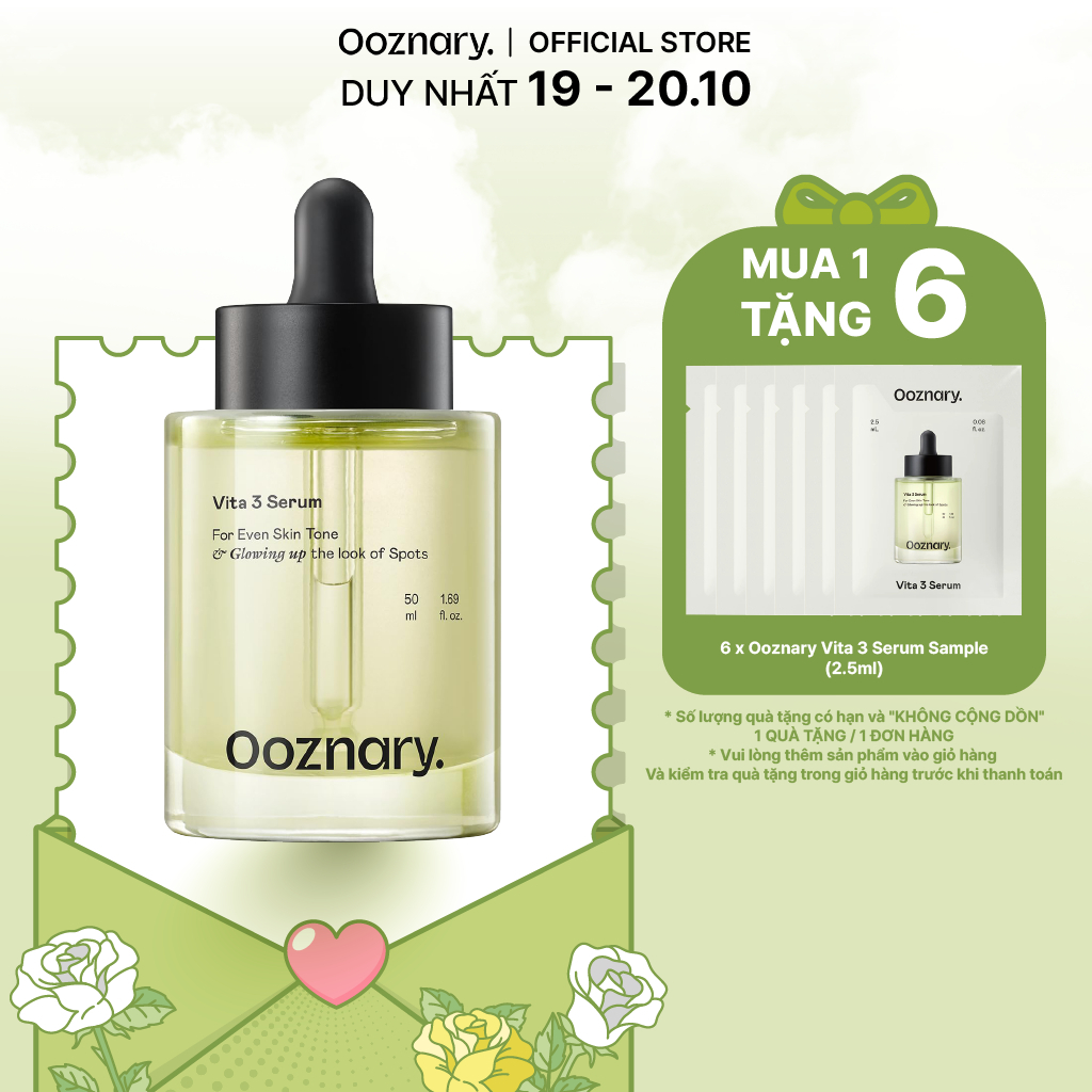 Tinh chất Ooznary Vita 3 Serum 50ml sáng da mờ thâm làm dịu da