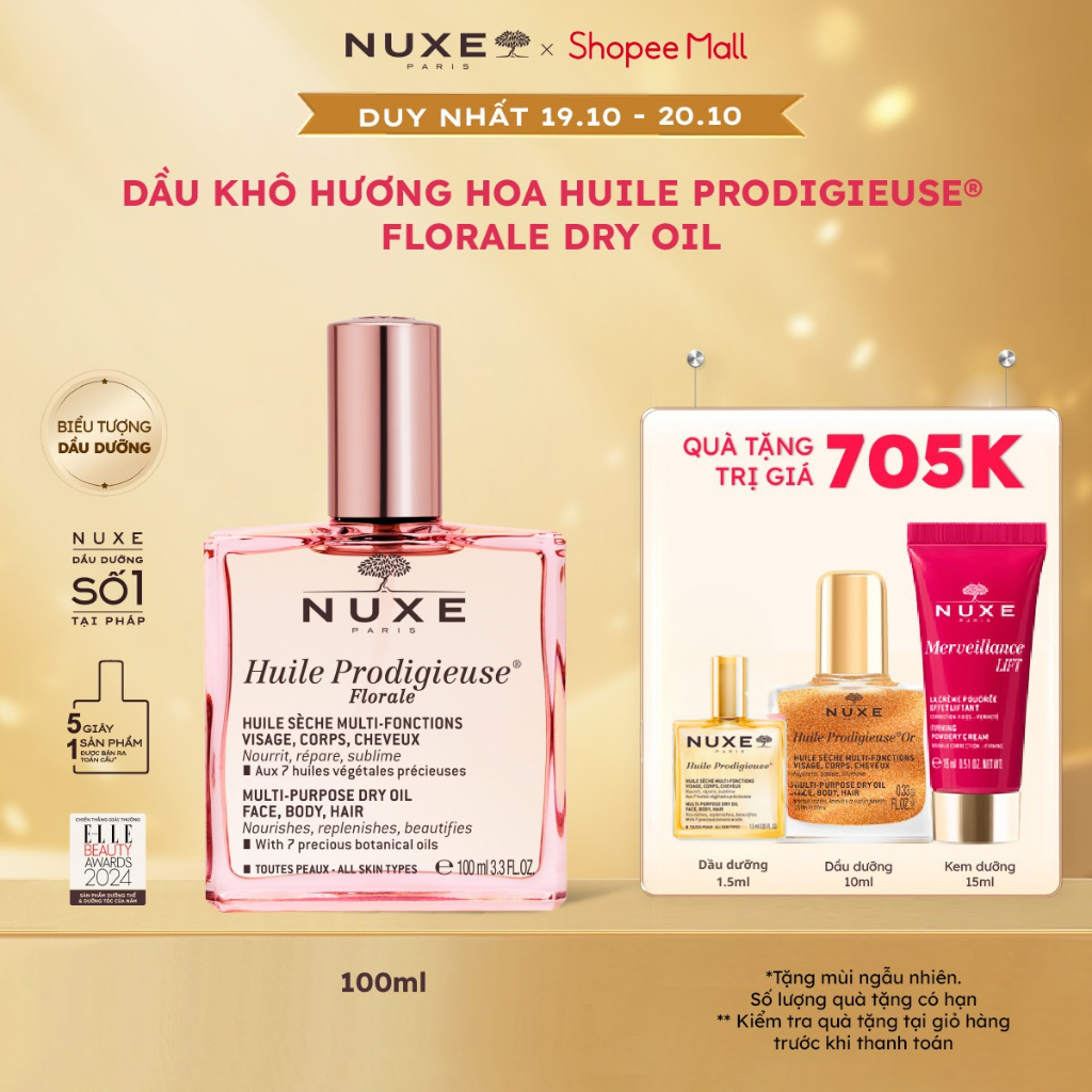 Dầu dưỡng khô đa năng Hương Hoa Nuxe Huile Prodigieuse Florale 100ml