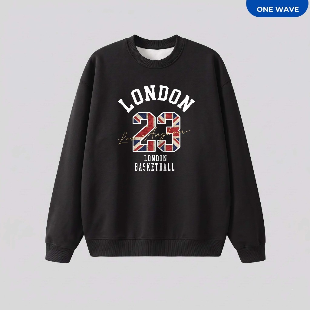Áo Sweater Nam Nữ ONE WAVE Nỉ Hai Da In Hình Modern Graphic Form Rộng Nam Nữ Thời Trang Thu Đông Cá Tính SWW019