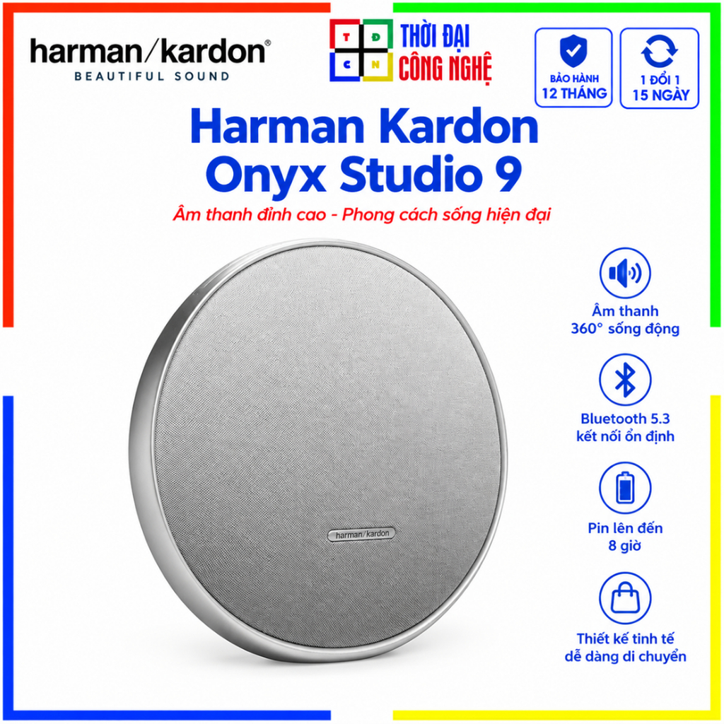 [ONYX 9] Loa DI DỘNG Harman Kardon Onyx Studio 9 BLUETOOTH chính hãng - Bảo hanh 12 tháng, 1 đổi 1 trong 15 ngày.