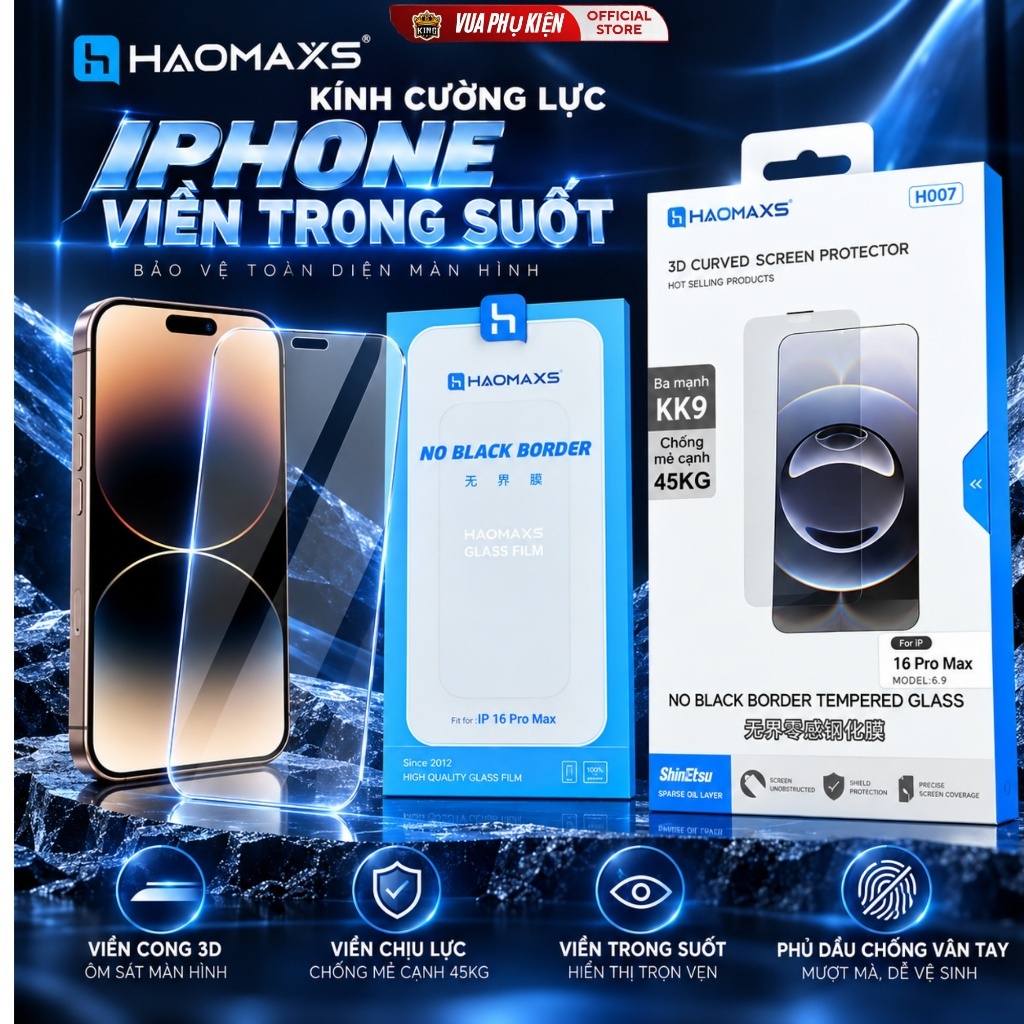 Kính cường lực iphone MKING bảo vệ Full Màn 7plus/8/8plus/x/xs/xs max/12 pro/11 13 14 15 16 promax air 17 18PROMAX – ảnh mô tả chi tiết 5