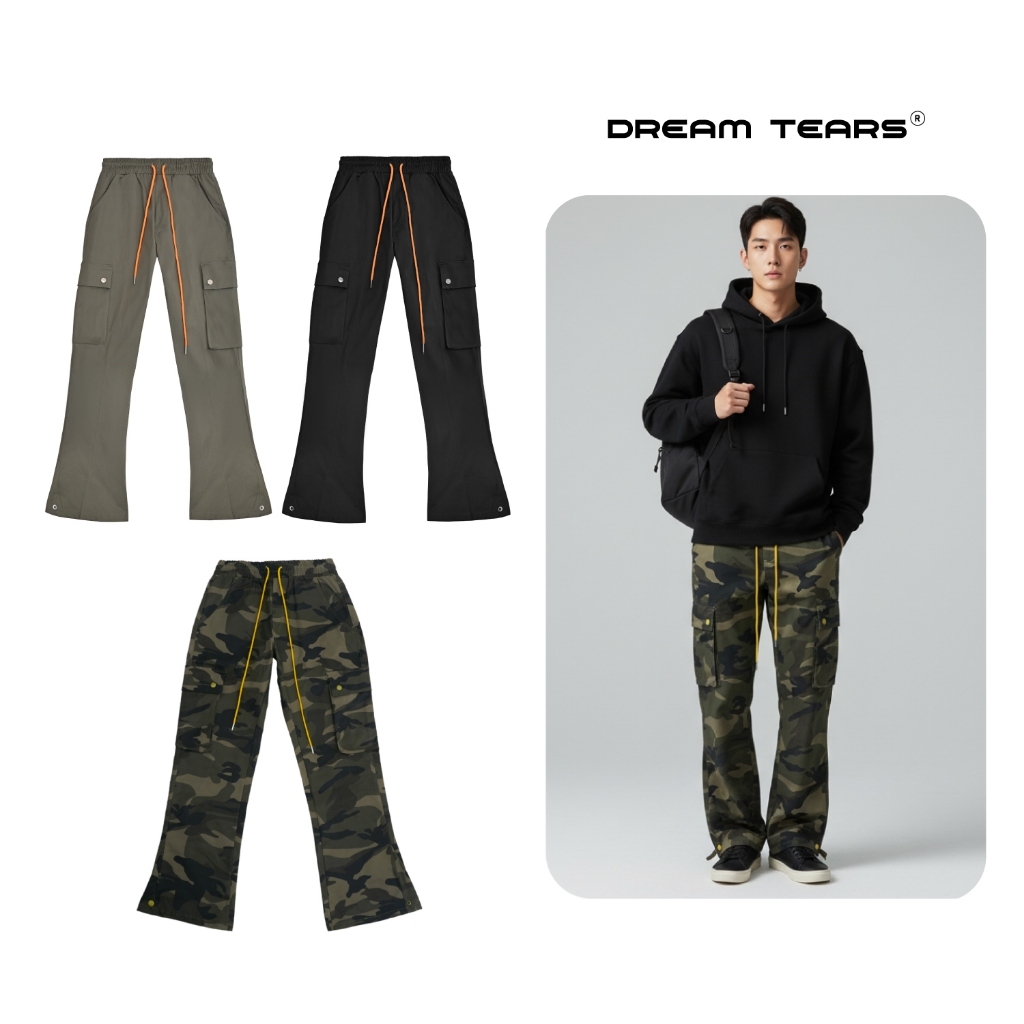 Quần Dài Nam Kaki Camo Dream Tears , Kaki Camo , Chất Vải Kaki 2 Chiều Đã Qua Xử Lí , Phong Cách Đường Phố , MSP : CG1