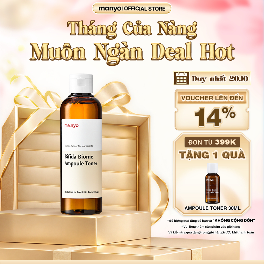 [Best-Selling] Nước hoa hồng cấp ẩm cân bằng da manyo Bifida Biome Ampoule Toner 210ml/400ml