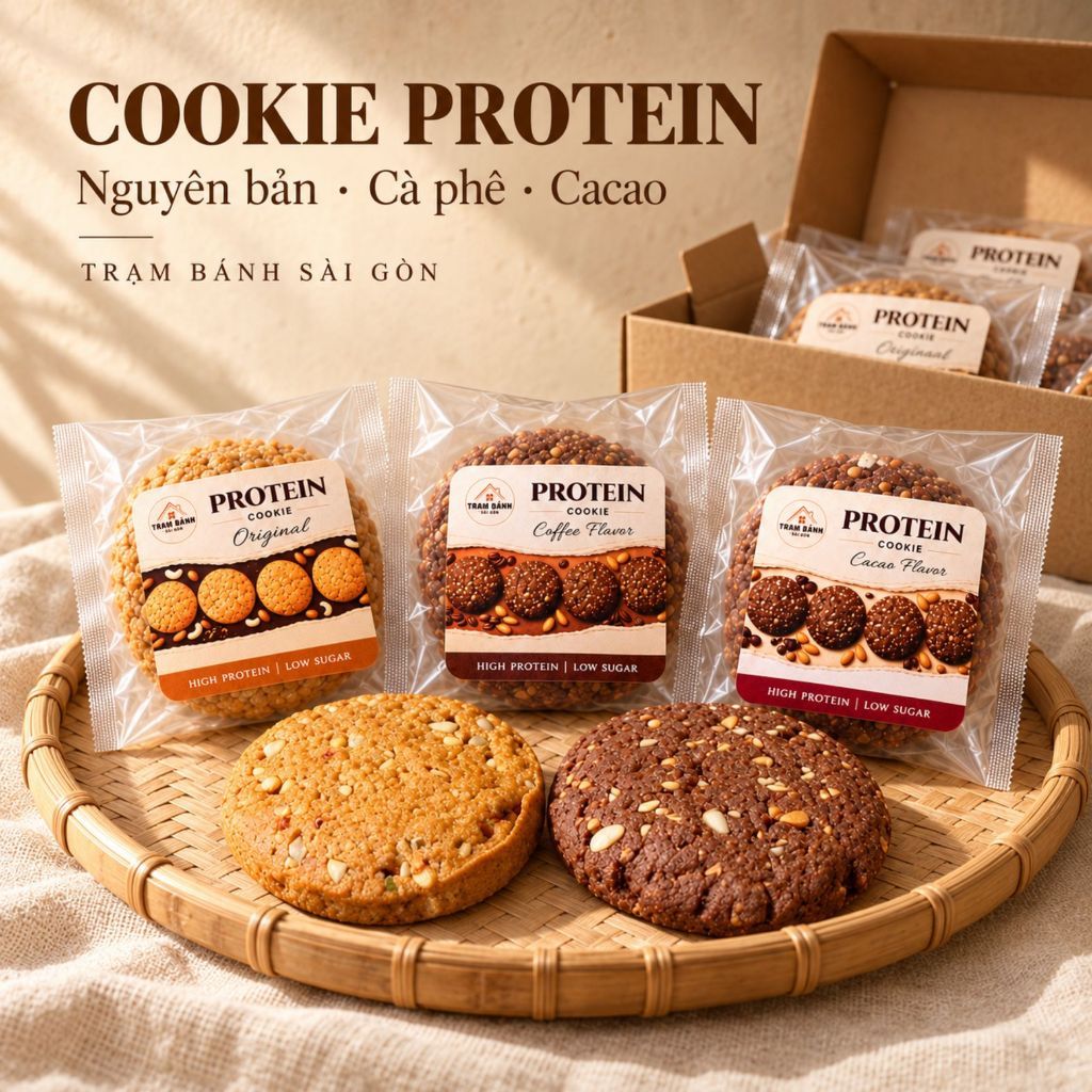 Bánh Protein Cookie – Giòn Thơm, Ít Ngọt