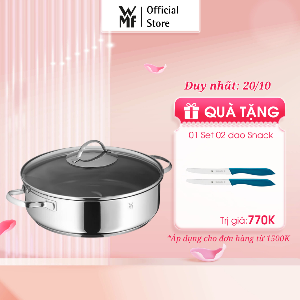Nồi Chảo Chống Dính Đa Năng Có Nắp WMF Devil 28cm Chất Liệu Thép Không Gỉ, Dùng Cho Mọi Loại Bếp