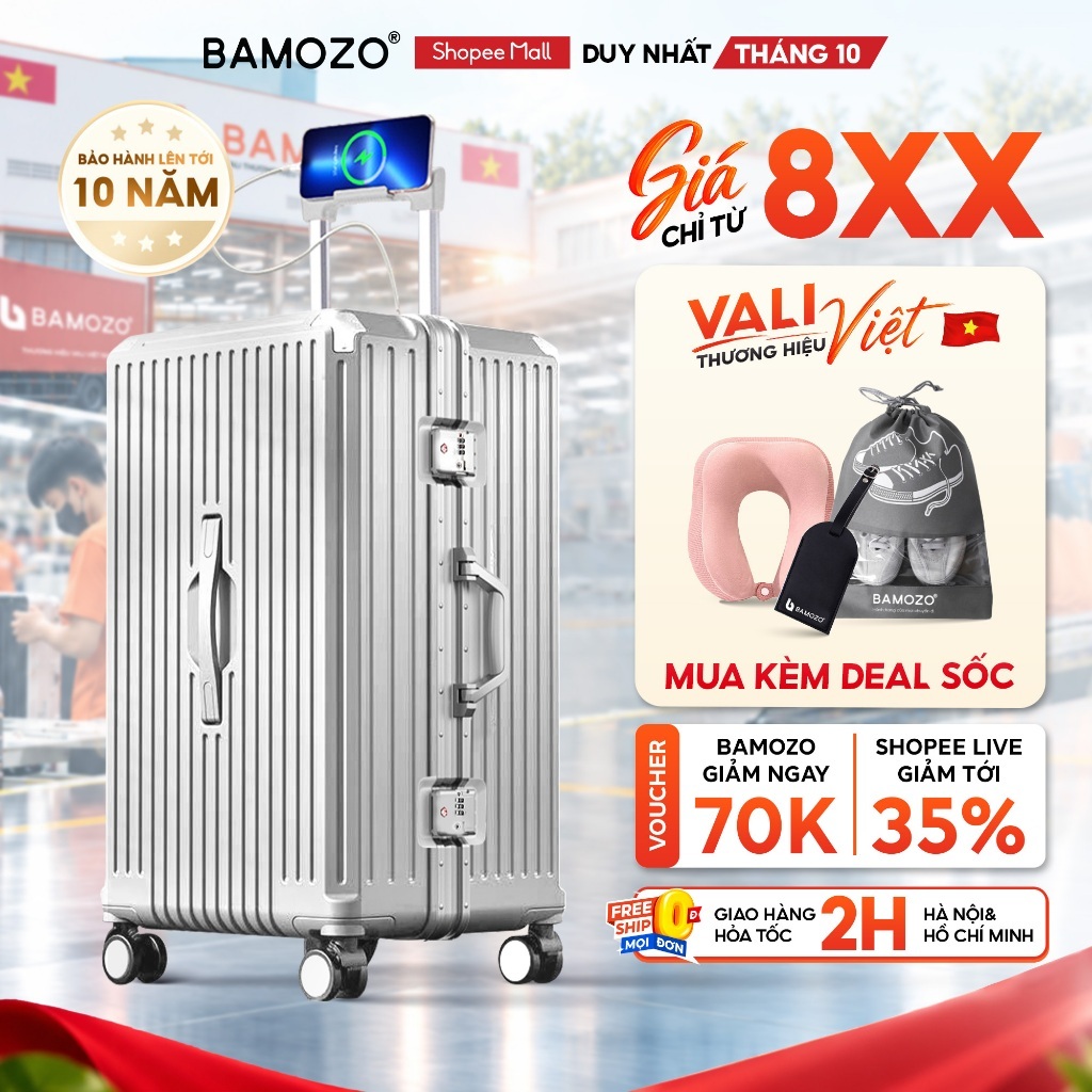 Vali Bamozo Khung Nhôm Ultrapack Size 22/24/28 Cao Cấp Tăng Sức Chứa Hành Lý_ULTRAPACK