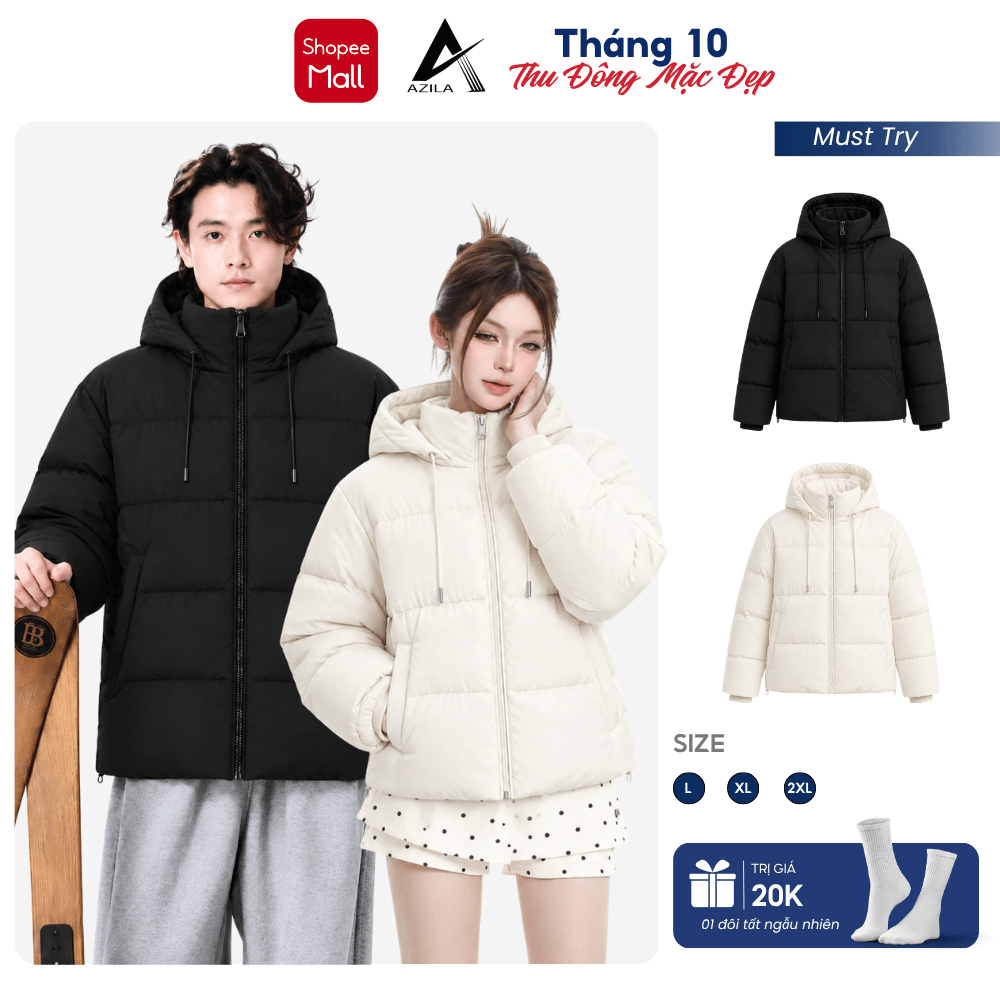 Áo Khoác Phao Unisex Azila HEATLOCK WARM Phao Lì Chần Bông 3 Lớp AP31