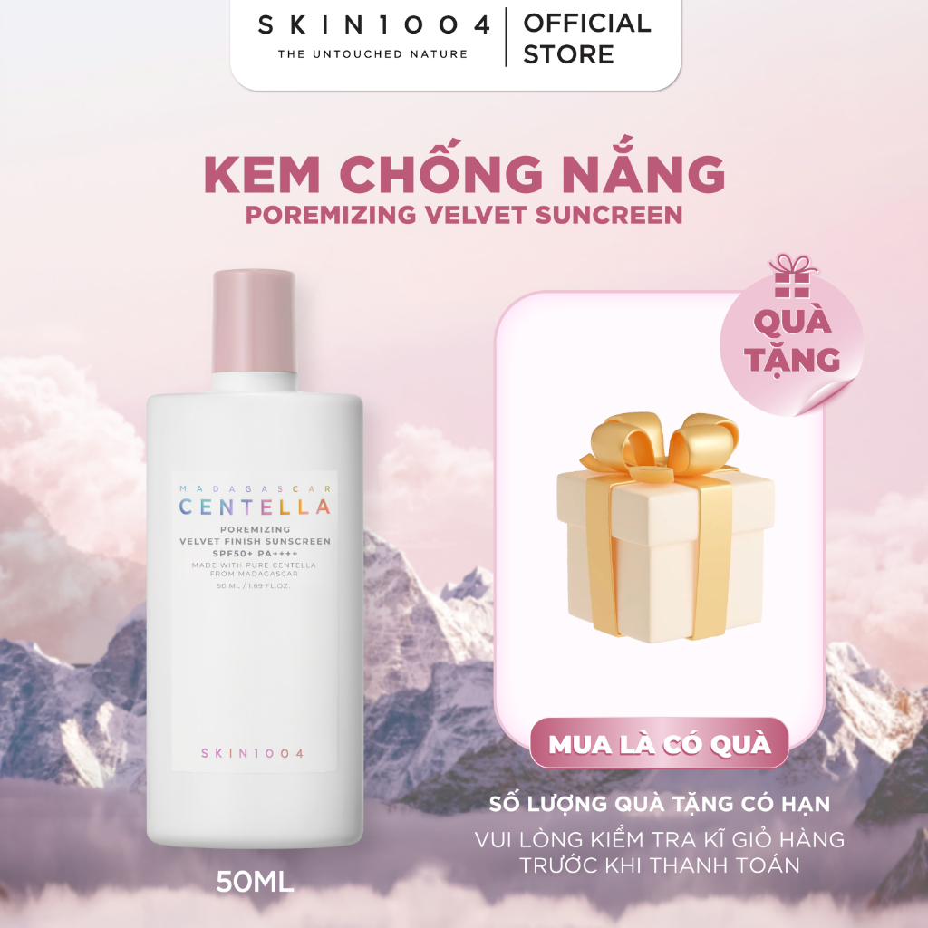 Kem chống nắng SKIN1004 Madagascar Centella Poremizing Velvet Finish Sunscreen SPF50+ PA++++ 50ml
