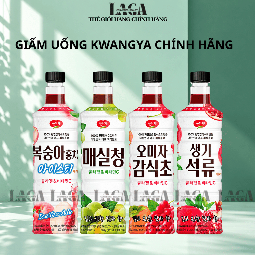Giấm Lựu Kwangya 970ml Hàn Quốc | Nước Uống Lựu Lên Men, Collagen Vitamin C