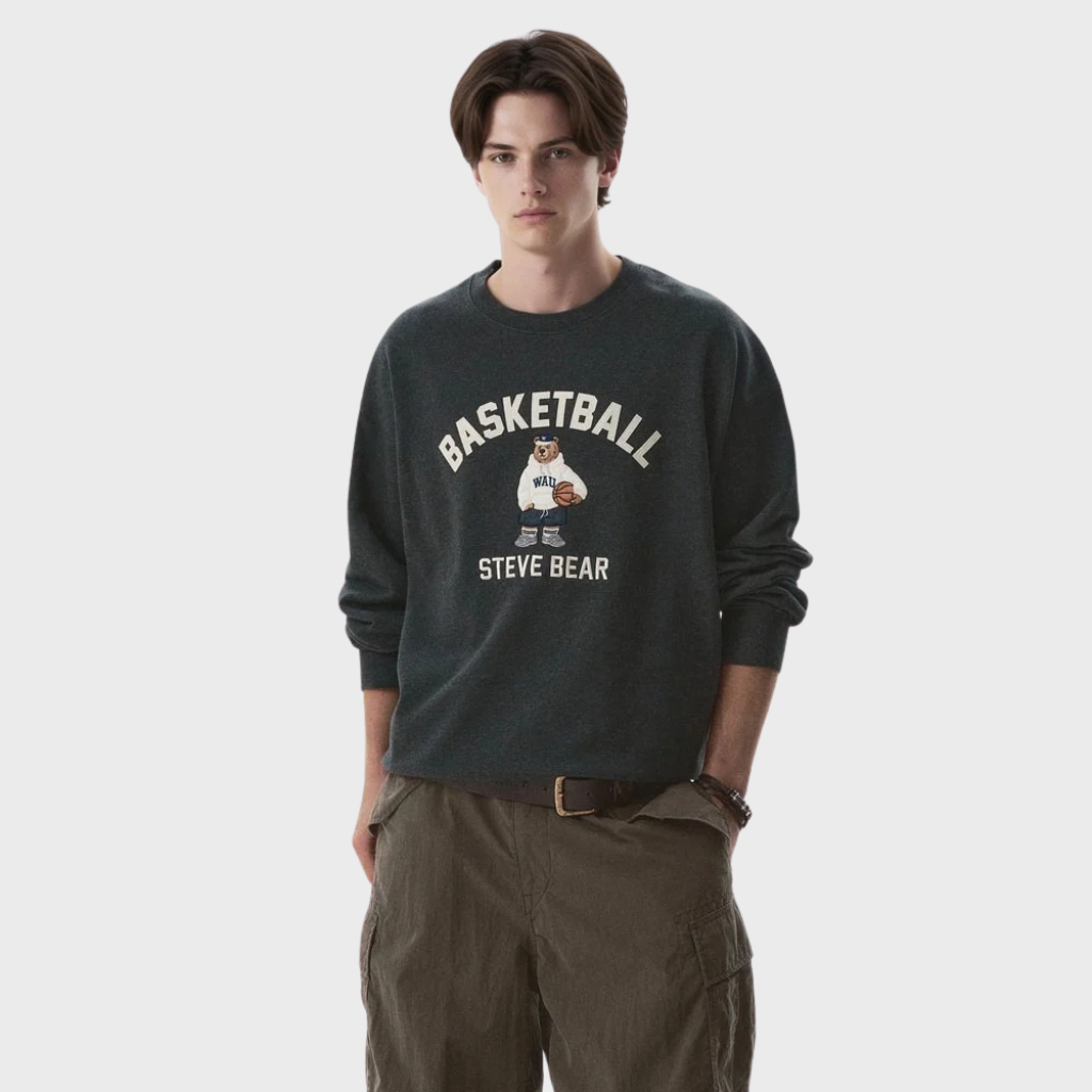 Áo Sweater WHO.A.U Steve Patch Sweatshirt_WHMWGB922U