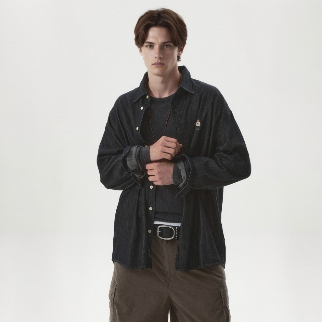 Áo Sơ Mi WHO.A.U Steve Denim Shirts(U)_WHYJGB921U