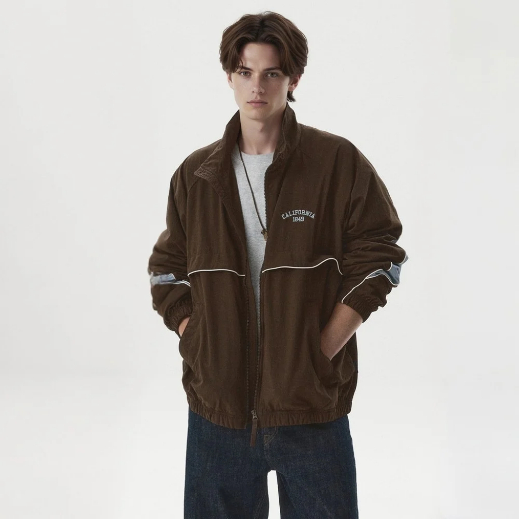 Áo Khoác Gió WHO.A.U Steve Color Block Windbreaker_WHJJGB851U