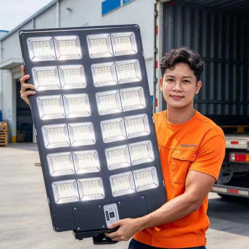 Đèn năng lượng mặt trời 15000w chính hãng,Cảm Biến Chuyển Động,Đèn trụ cổng,Đèn led siêu sáng