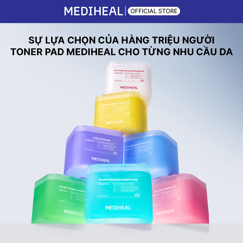 MEDIHEAL Toner Pad Chuyên Biệt Theo Từng Nhu Cầu Da (100 Miếng) - FS