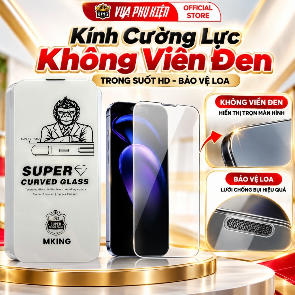 Kính cường lực iphone MKING bảo vệ Full Màn 7plus/8/8plus/x/xs/xs max/12 pro/11 13 14 15 16 promax air 17 18PROMAX – ảnh mô tả chi tiết 7