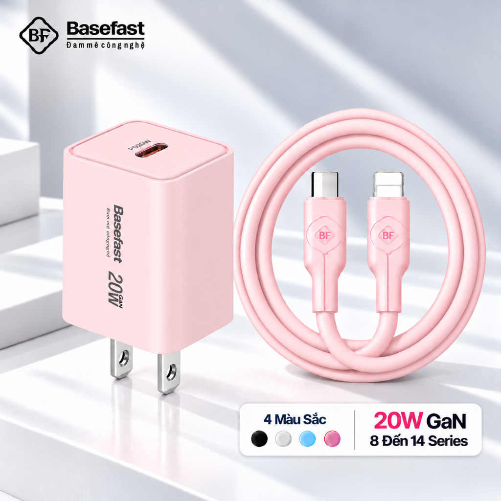 Dây sạc nhanh Type C 60W Basefast cáp bọc dù C to C dài 1m 2m dùng cho Phone 15 16 samsung xiaomi .. – ảnh mô tả chi tiết 6