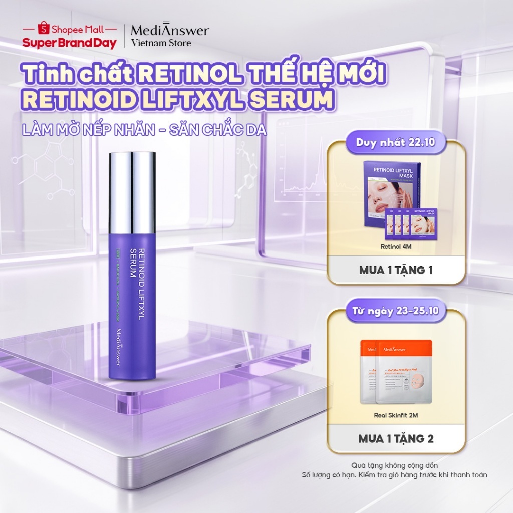 Tinh Chất Retinol Thế Hệ Mới Làm Mờ Nếp Nhăn Săn Chắc Da MediAnswer Retinoid Liftxyl Serum 30ml