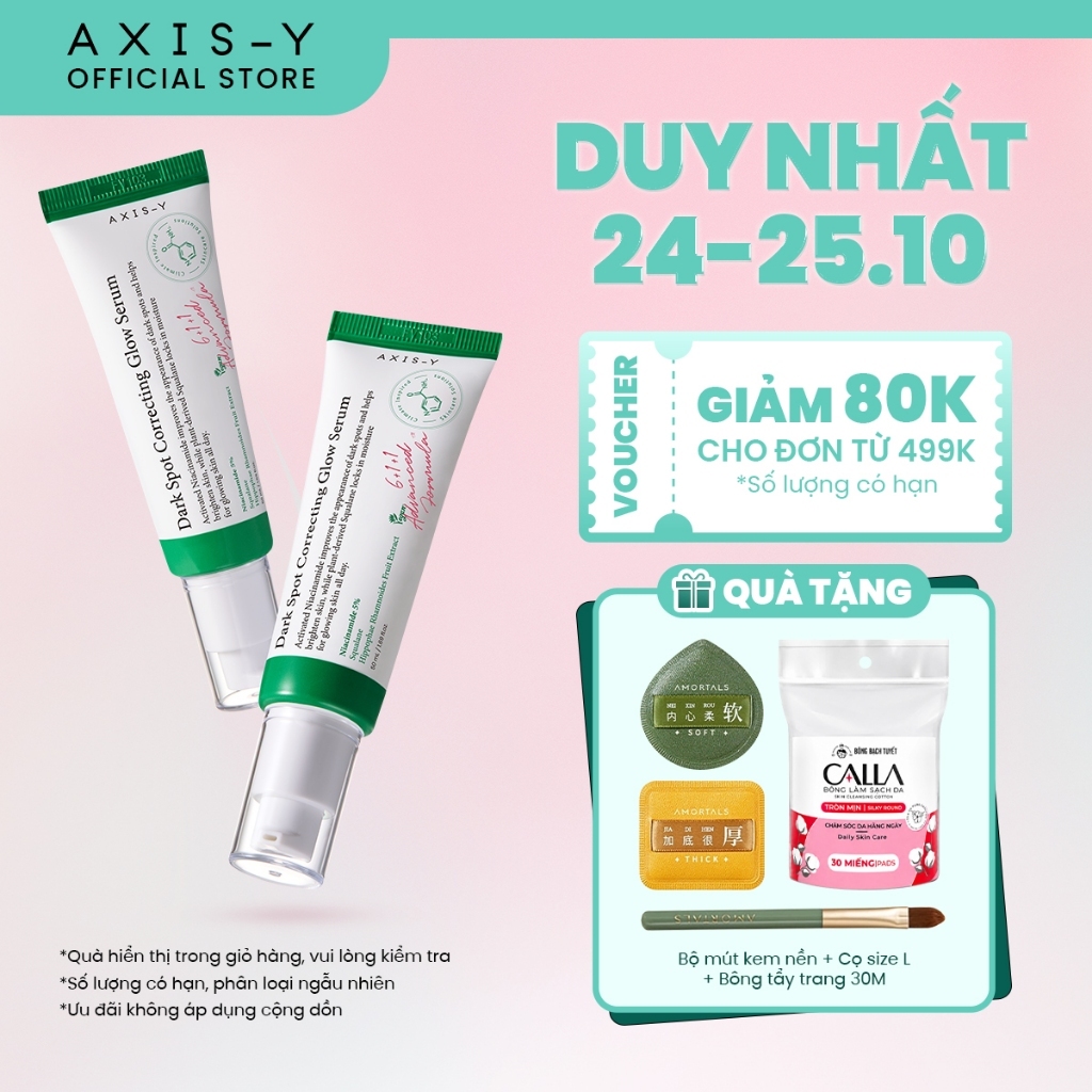 AXIS-Y Dark Spot Serum Mờ Thâm Dưỡng Sáng 5% Niacinamide | Dark Spot Correcting Glow Serum 50ml