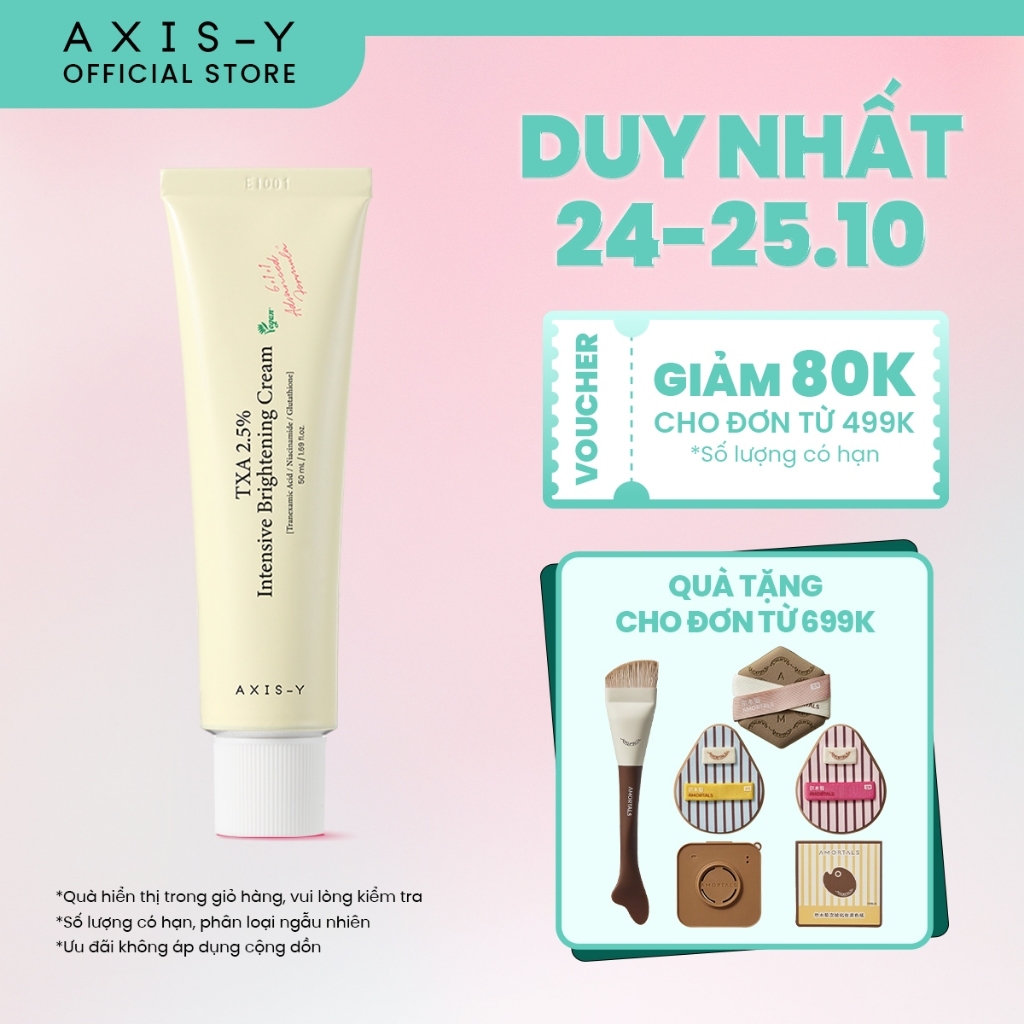 Kem dưỡng sáng da chuyên sâu AXIS-Y TXA 2.5% Intensive Brightening Cream 50ml