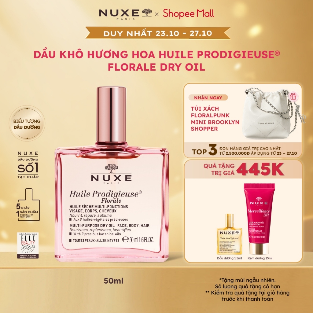 Dầu dưỡng khô đa năng Nuxe Huile Prodigieuse Florale Multi-purpose Dry Oil 50ml