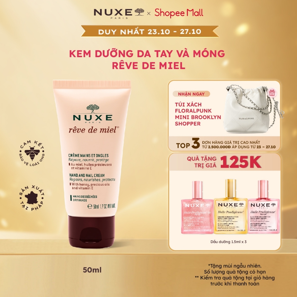 Kem dưỡng da tay và móng Nuxe Rêve de Miel® 50ml