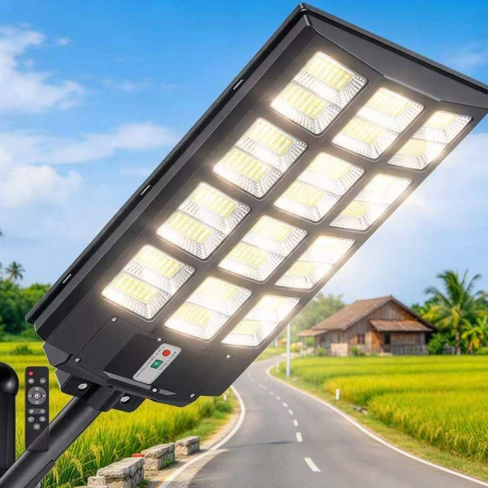 Đèn sân vườn ngoài trời với điều khiển từ xa Không thấm nước IP67,Đèn đường năng lượng mặt trời 13000W【Bảo hành 10 năm】