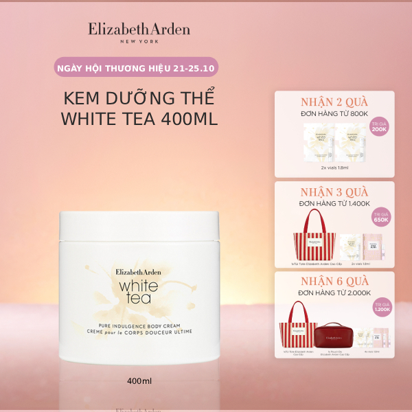Kem dưỡng thể Elizabeth Arden White Tea Pure Indulgence Body Cream 400ml