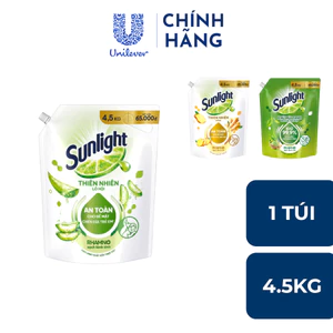 Nước Rửa Chén Sunlight Thiên Nhiên Sạch Lành Tính Túi 4.5kg