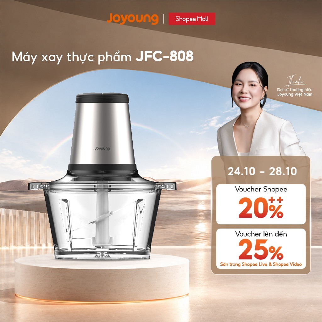Máy xay thực phẩm đa năng Joyoung JFC-808 | Công suất 300W | Dung tích 1.8L