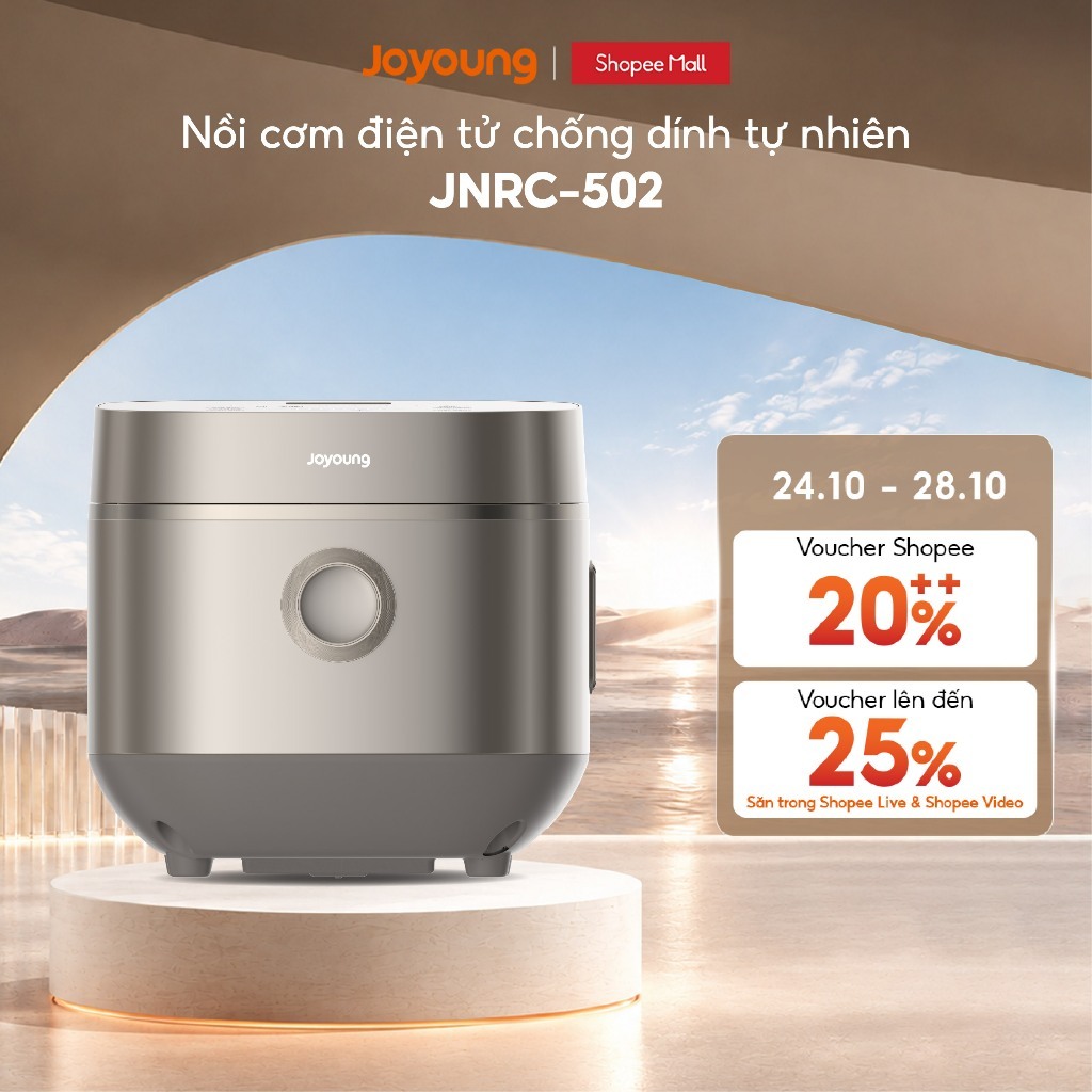 Nồi cơm điện tử 1.8L Joyoung JNRC-502 | Chống dính tự nhiên | Công suất 860W