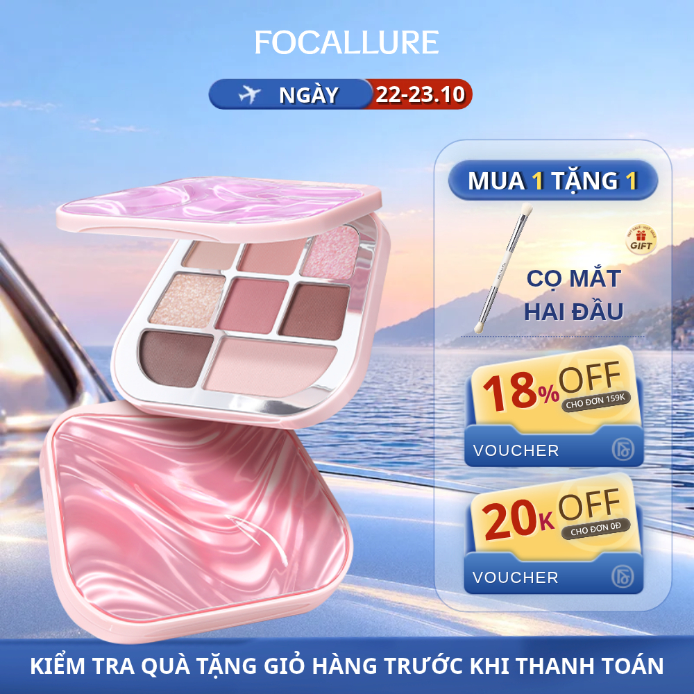 Bảng Phấn Mắt FOCALLURE Bền Màu Dưỡng Ẩm Lâu Trôi Chống Thấm Nước 9.6g