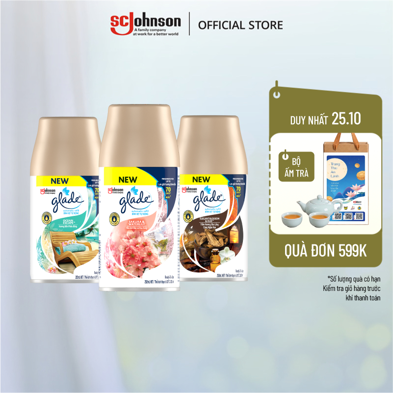 GLADE Lõi Xịt Thơm Phòng Tự Động Lưu Hương Bền Lâu Đến 70 ngày 252ml