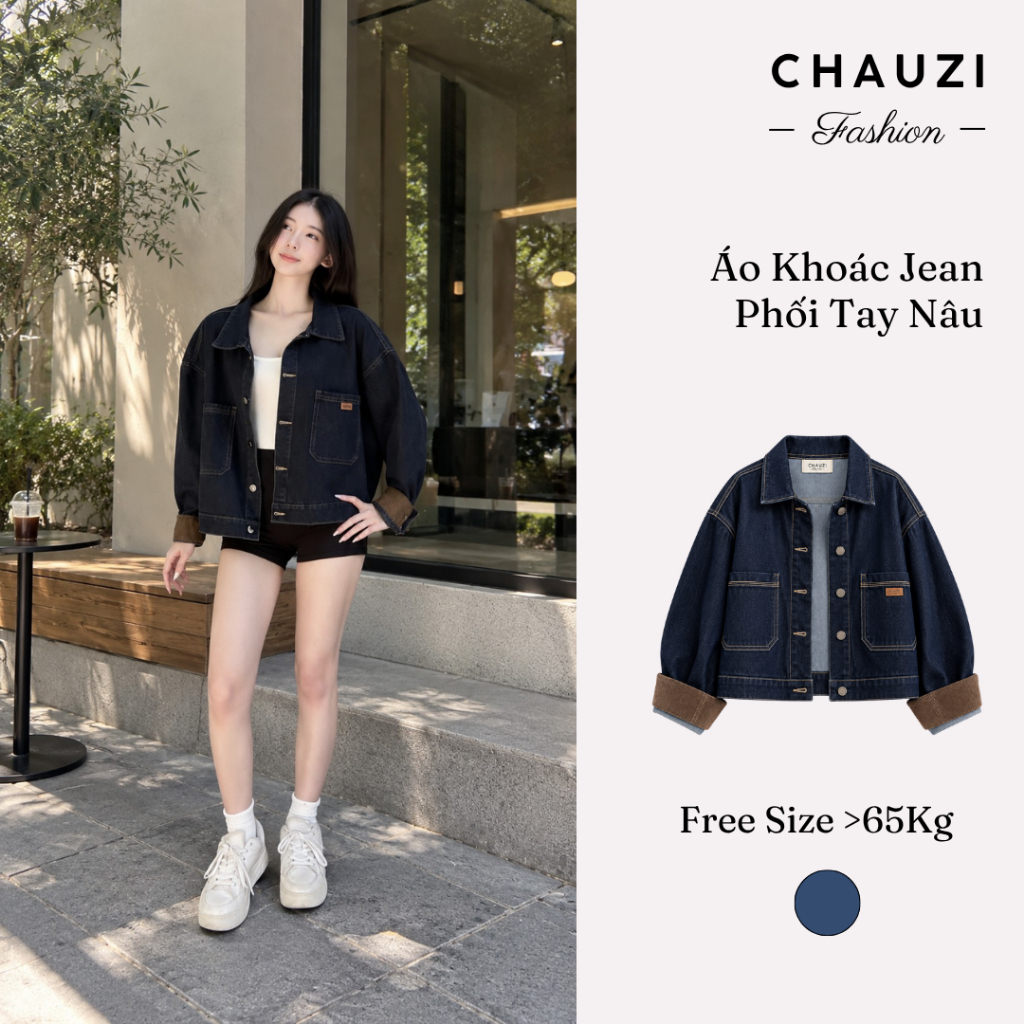 Áo Khoác Jean (vải đẹp) dáng lỡ Oversize Basic siêu đẹp Áo bò nữ denim AB02