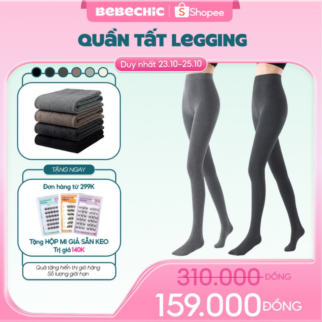 Quần Tất Legging BT19 BEBECHIC Cao Cấp, Thời Trang, Cạp Cao Co Giãn, Tôn Dáng Che Khuyết Điểm