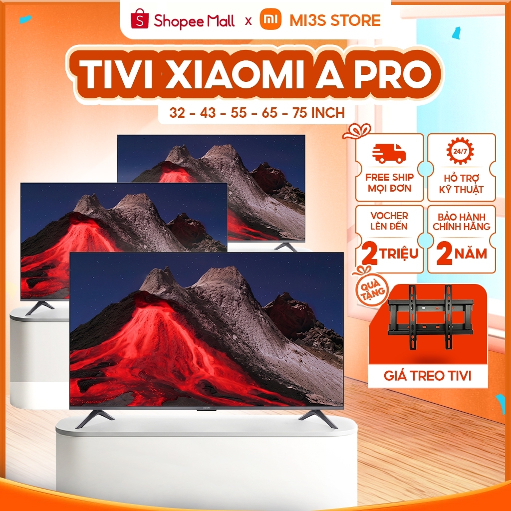 Tivi Xiaomi A Pro 2026 Bản Quốc Tế 32/43/55/75 Inch | QLED, Dolby Audio, Viền Mỏng, Google TV