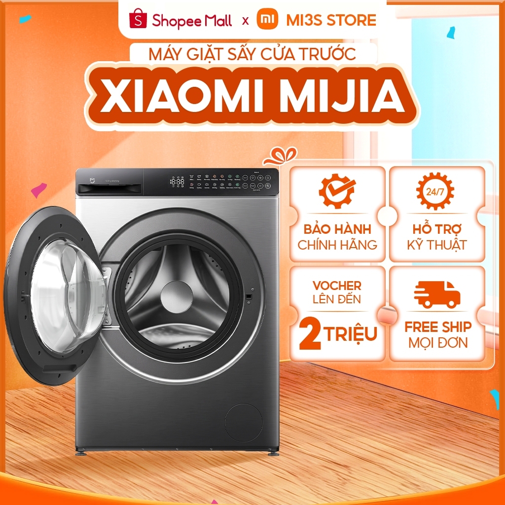 Máy Giặt Sấy Thông Minh 2 trong 1 Xiaomi Mijia | Giặt 10.5Kg, Sấy 7Kg, Inverter, Điều Khiển Qua App