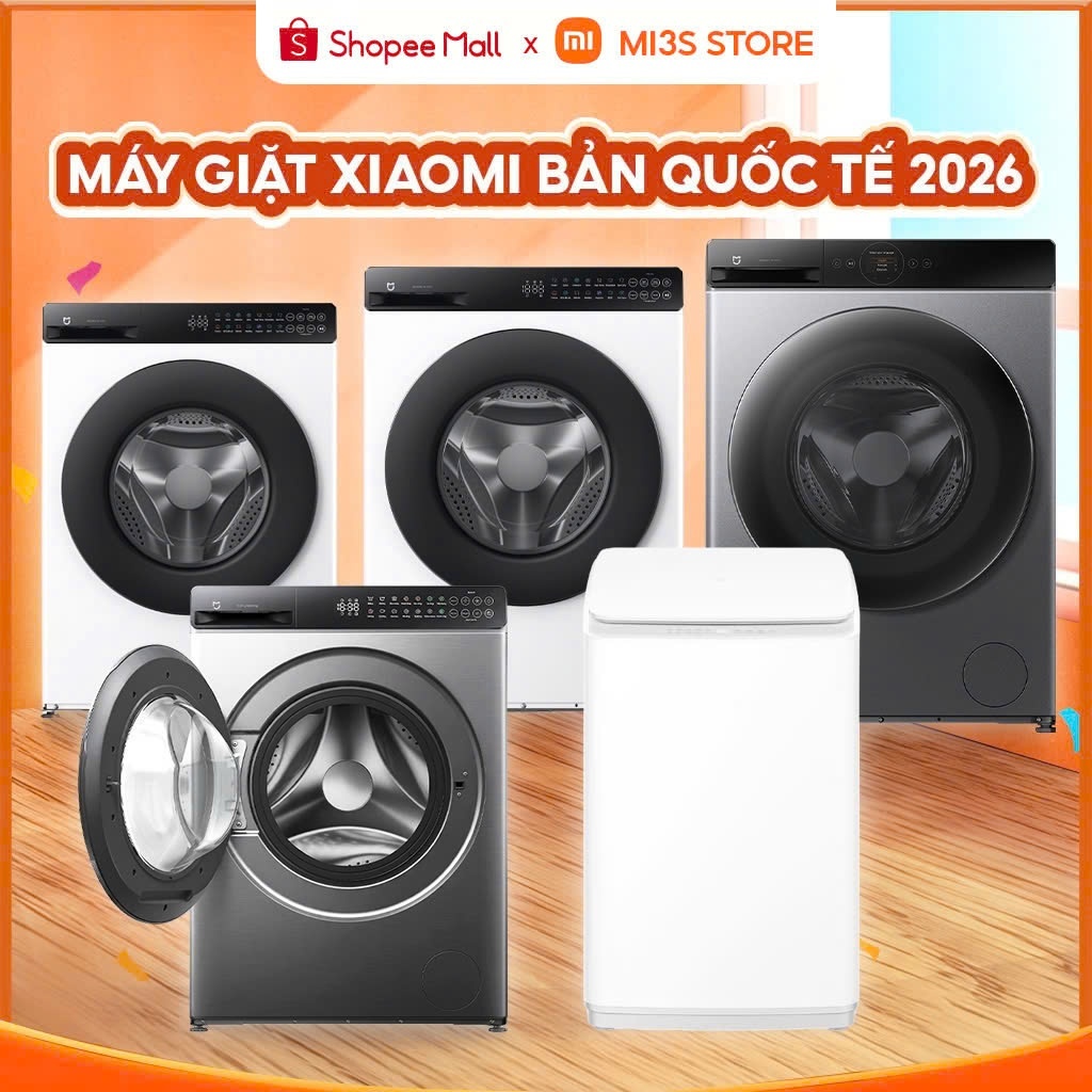 Máy Giặt Xiaomi Quốc tế 2026, Tích Hợp Chương trình Giặt Thông Minh, Điều Khiển app, Inverter