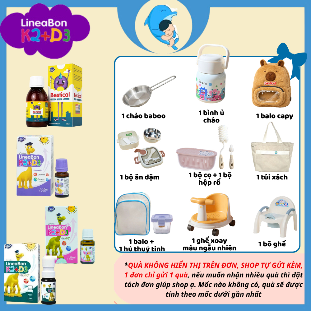 LineaBon/Canxi Bestical hỗ trợ hấp thụ canxi, phát triển chiều cao giúp bé khỏe mạnh MECAHEO