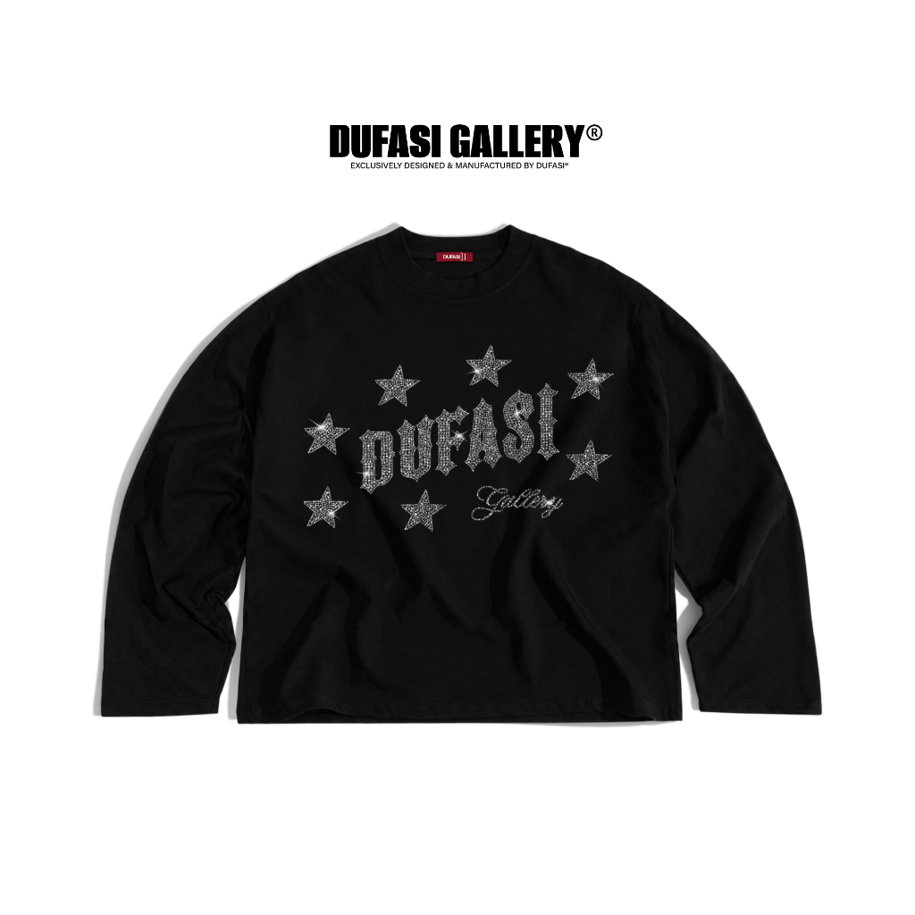 Áo Thun Nam Nữ Unisex Form Boxy Dài Tay DUFASI GALLERY® - 100% COTTON / 300GSM - LONG SLEEVE - ĐÍNH ĐÁ / BLINGDUSTAR