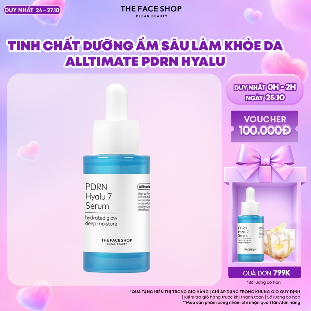 [Sản Phẩm Mới] Tinh Chất Dưỡng Ẩm, Làm Sáng Da THEFACESHOP Alltimate PDRN Hyalu 7 30ml