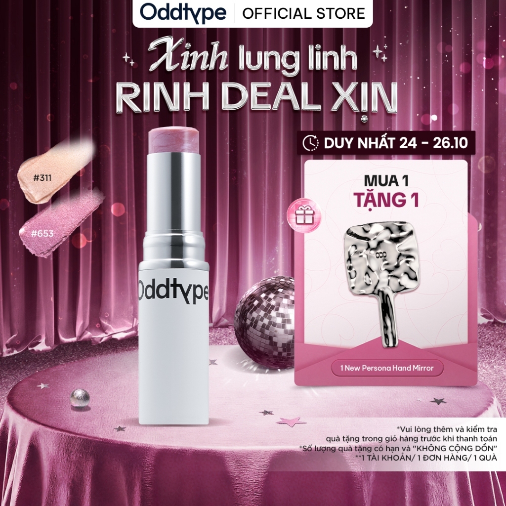 [ODDTYPE VN] 11g Highlight Dạng Thỏi Oddtype Unveiled Skin Highlighter-Bắt Sáng Trong Suốt Tự Nhiên, Hiệu Ứng Căng Bóng