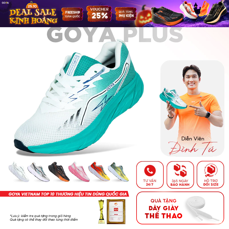 [Tặng dây giày] Giày thể thao chạy bộ nam nữ Goya Plus năm 2026, siêu nhẹ, siêu êm nẩy vượt trội