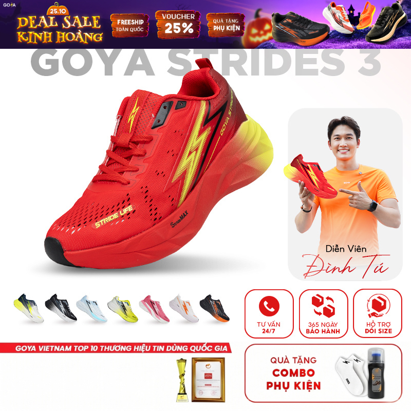 [Độc Quyền T10] Giày Thể Thao Chạy Bộ Nam Nữ GOYA STRIDES 3 Năm 2026 1 - Siêu Êm, Thoáng Khí,Thời Trang