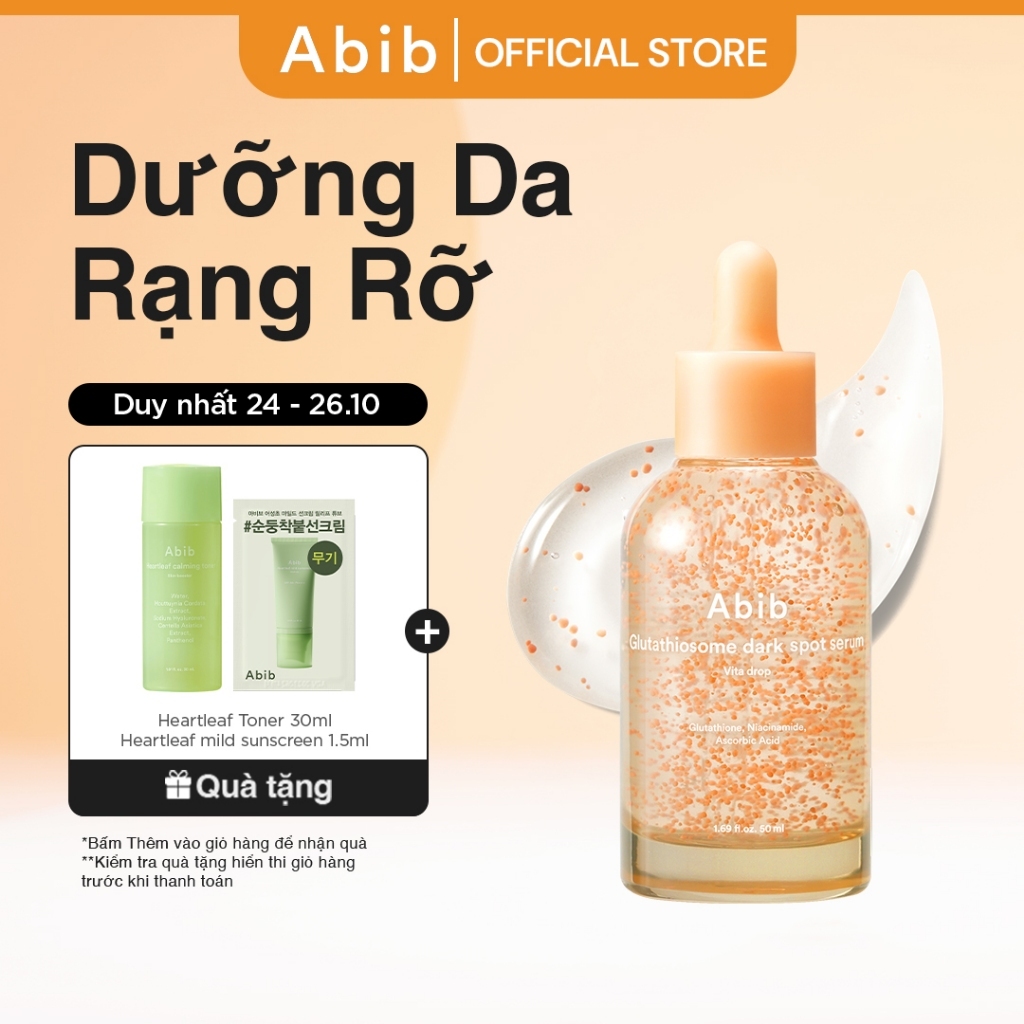 Tinh chất dưỡng sáng da mờ thâm Abib Glutathiosome dark spot serum Vita drop 50ml
