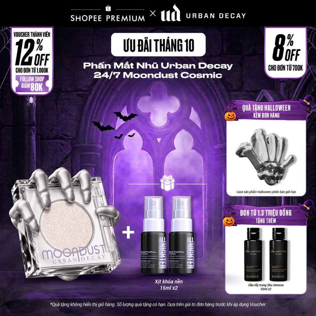 Phấn Mắt Nhũ Urban Decay 24/7 Moondust Cosmic | Màu Trắng Ánh Kim Cương - Hiệu ứng kim cương siêu lấp lánh