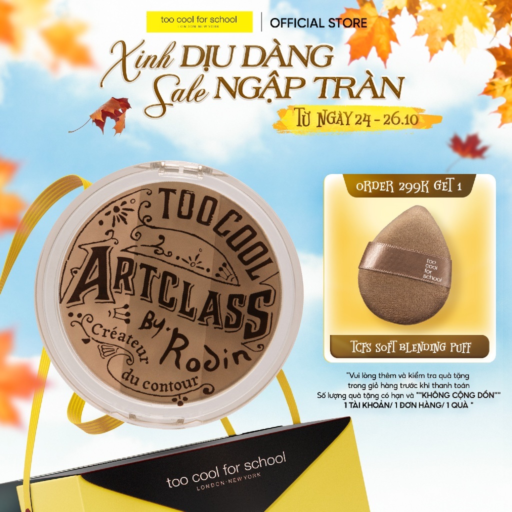 9.5G bảng phấn tạo khối 3 màu finish mỏng nhẹ tự nhiên TOO COOL FOR SCHOOL ARTCLASS By Rodin Shading