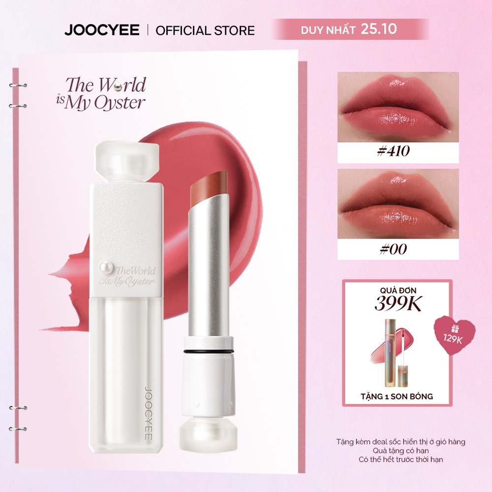 [Pearl Collection] Son bóng ngọc trai JOOCYEE Essence Glazed Rouge dưỡng ẩm căng bóng lâu trôi - 3.5g | BigBuy360 - bigbuy360.vn