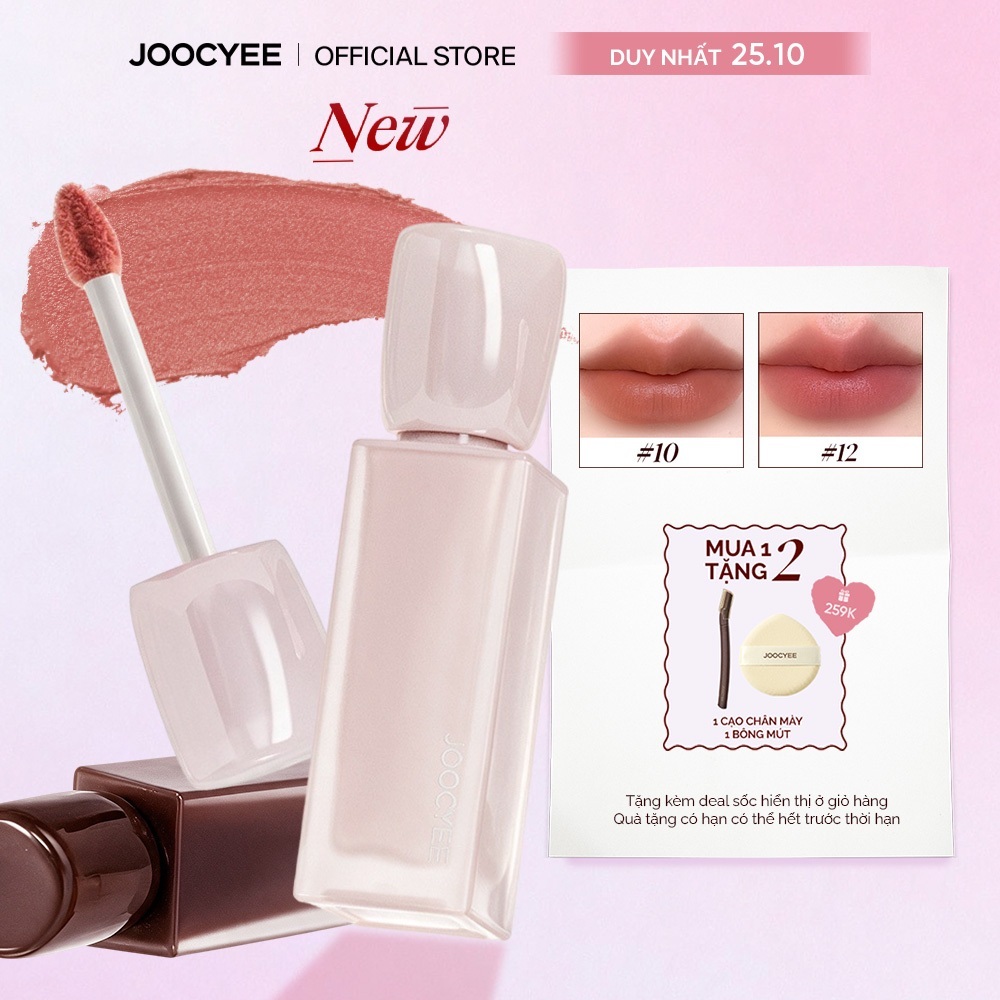 [Mới] Son kem bán lì JOOCYEE Matte Veil Lip Cream 3.0 thời thượng, tôn da, mỏng nhẹ, dưỡng ẩm, lâu trôi, không nặng môi | BigBuy360 - bigbuy360.vn