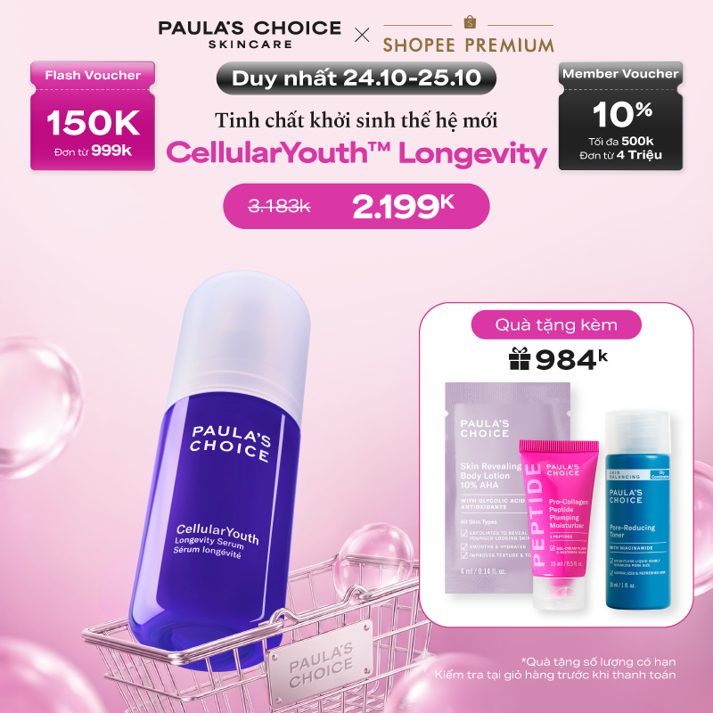 Tinh chất khởi sinh thế hệ mới CellularYouth™ Longevity Serum Paula's Choice 30ml 2250