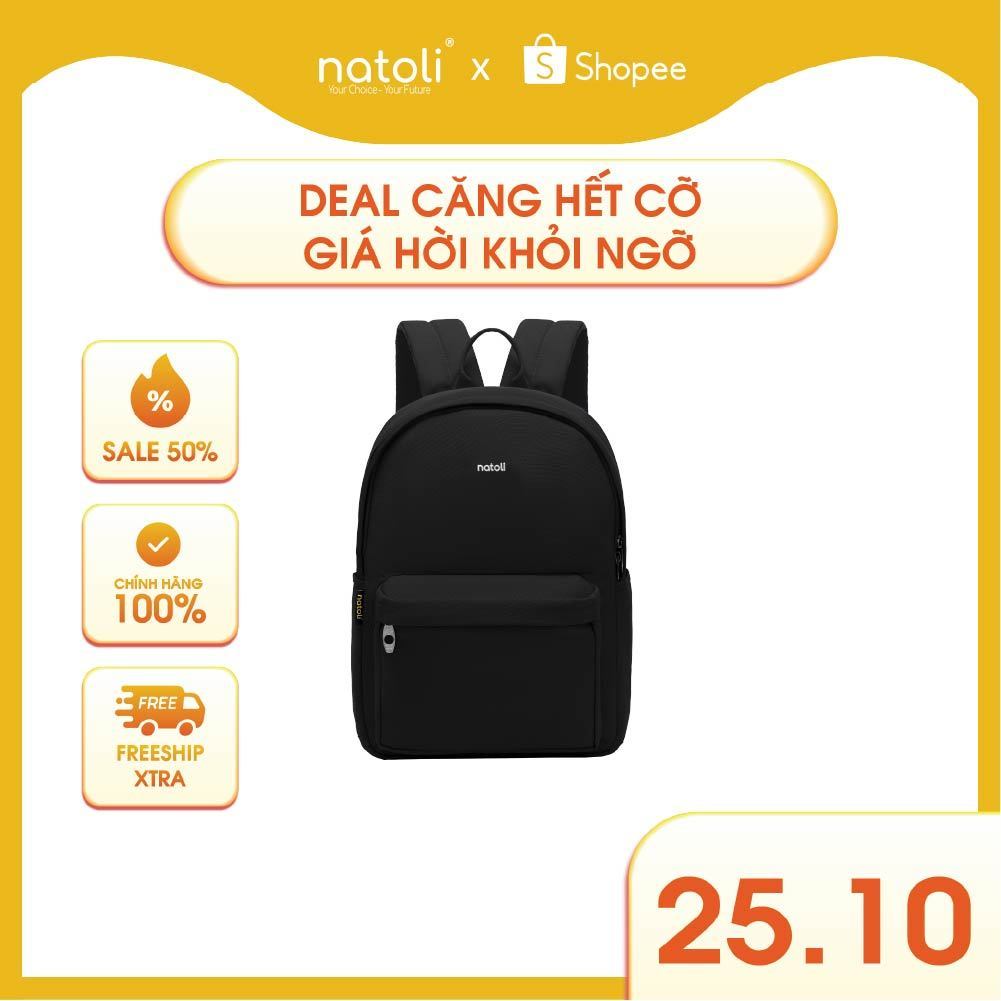 Balo đi học nam nữ thương hiệu NATOLI nhiều ngăn chống nước tốt - Basic Backpack B2